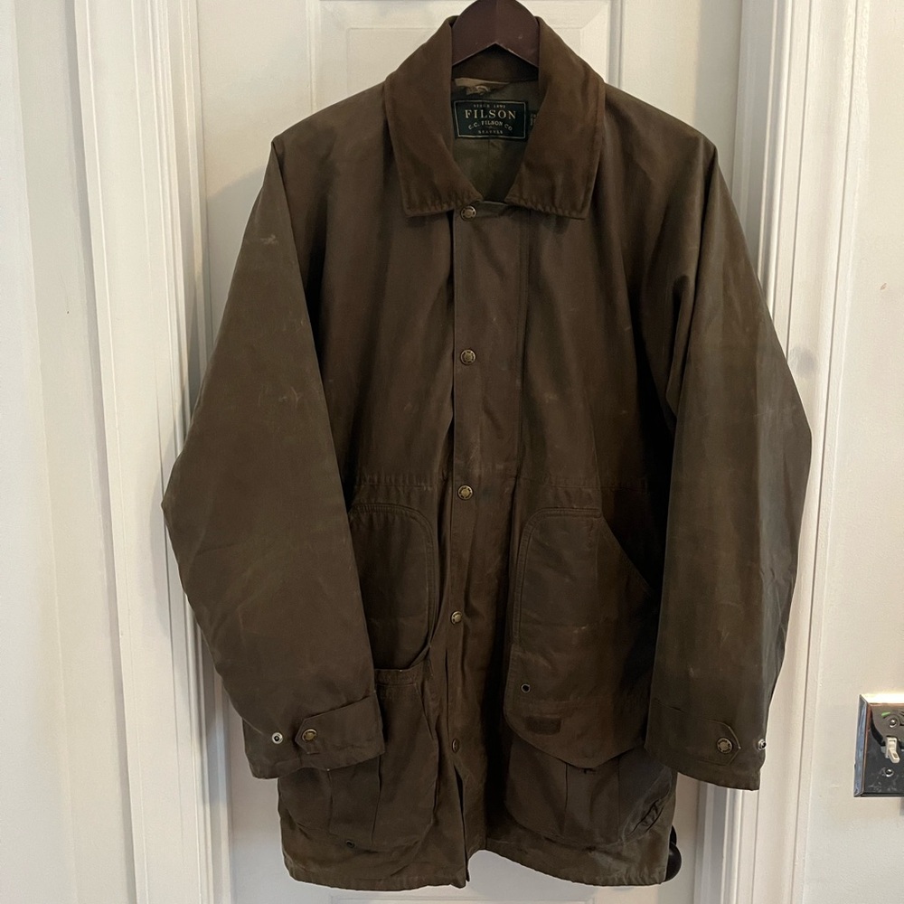 Filson Brown Waxed Cotton Field Coat